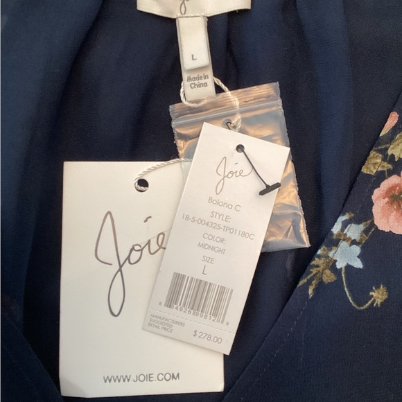 JOIE Floral-Silk Top NWT - Picture 8 of 11